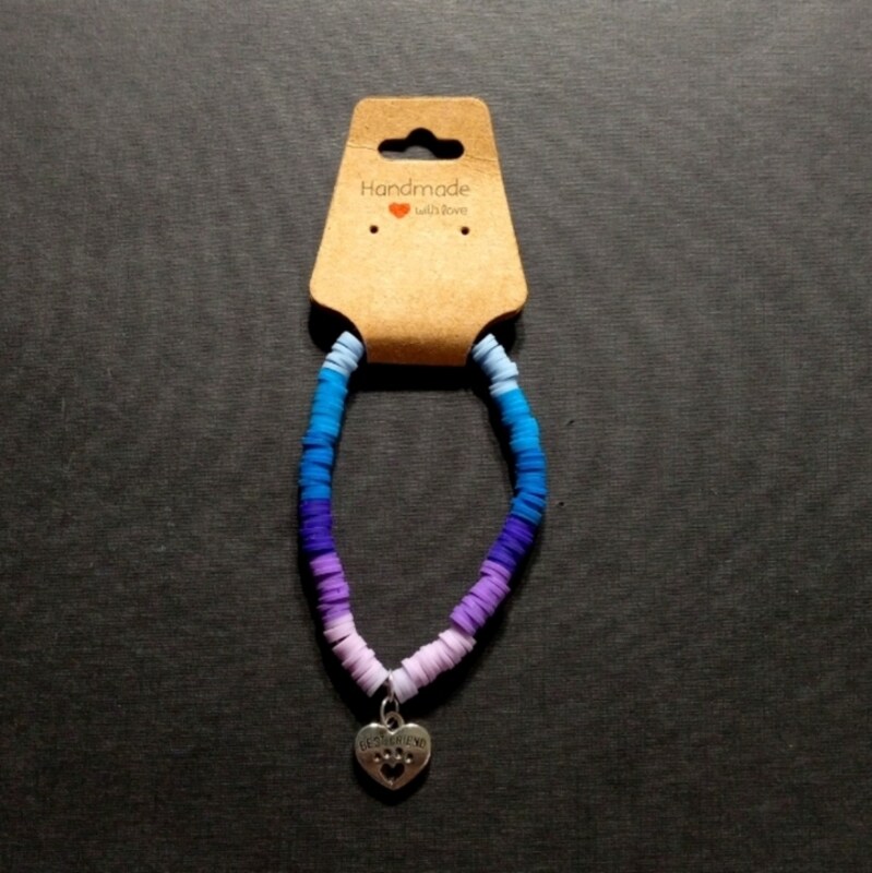 Blue and purple friendship bracelet